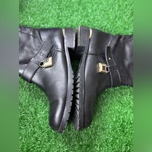 Patricia Pepe Black Leather Women's Boots‎ Size 40